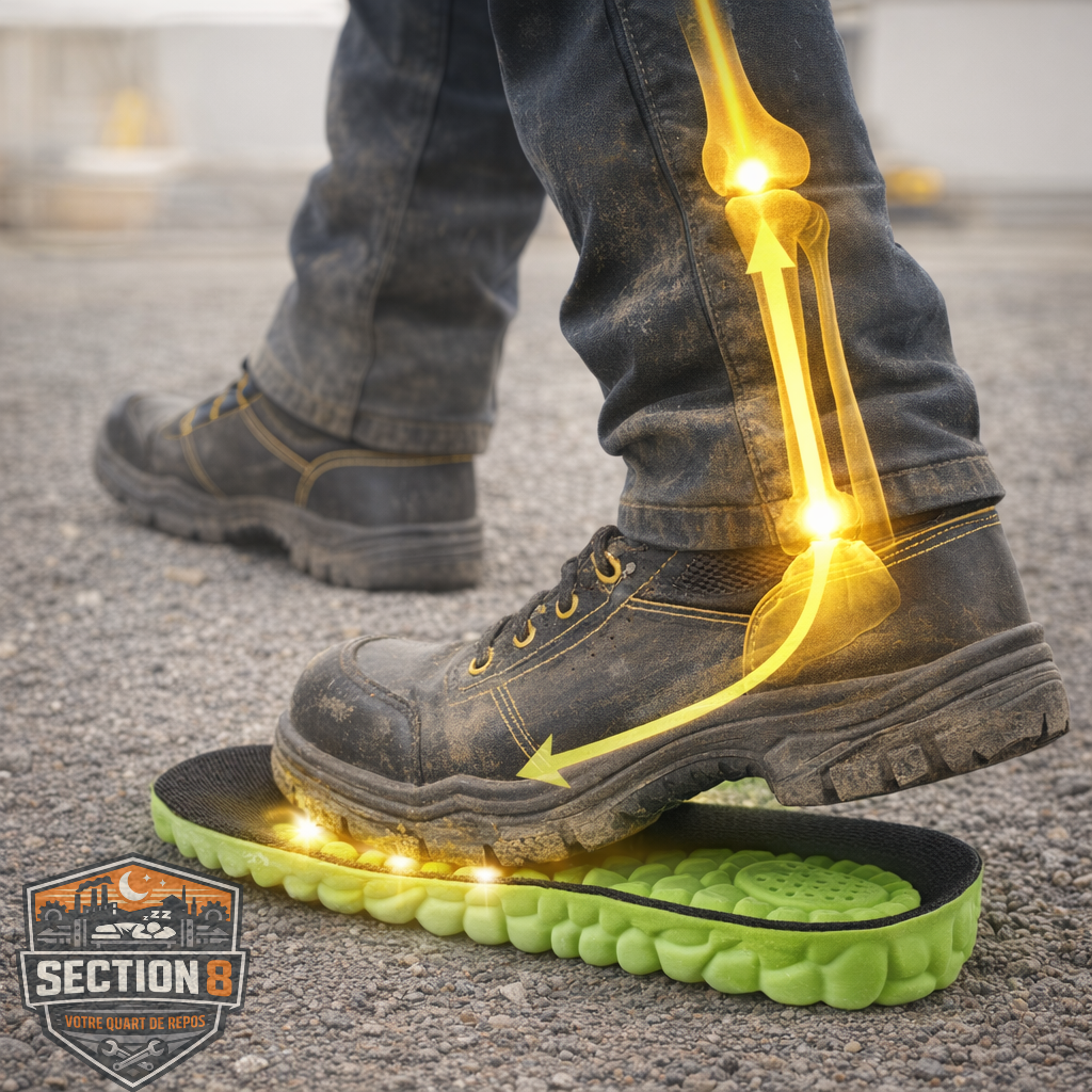 Semelles ergonomiques SECTION 8 – Amorti extrême pour le poste
